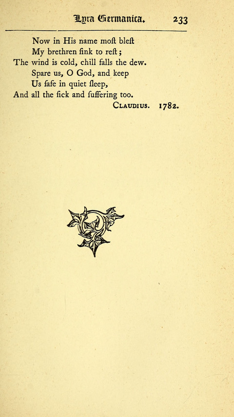 Lyra Germanica: Translated from the German by Catherine Winkworth (New Edition) page 233