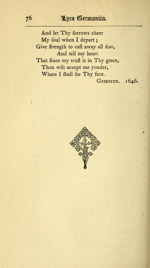 Lyra Germanica: Translated from the German by Catherine Winkworth (New Edition) page 76