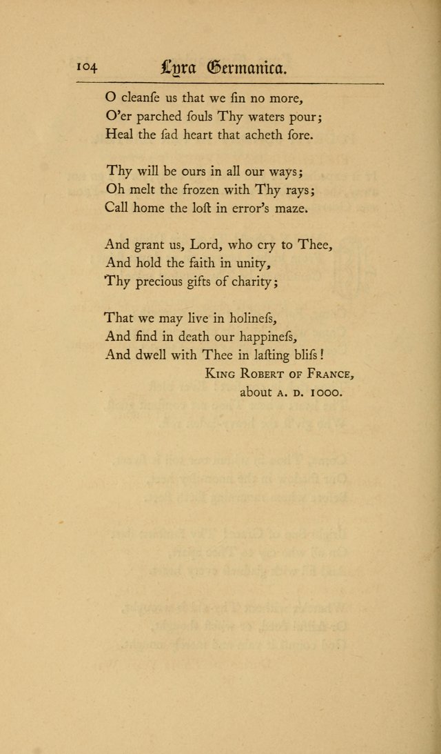 Lyra Germanica: hymns for the Sundays and chief festivals of the Christian year page 104