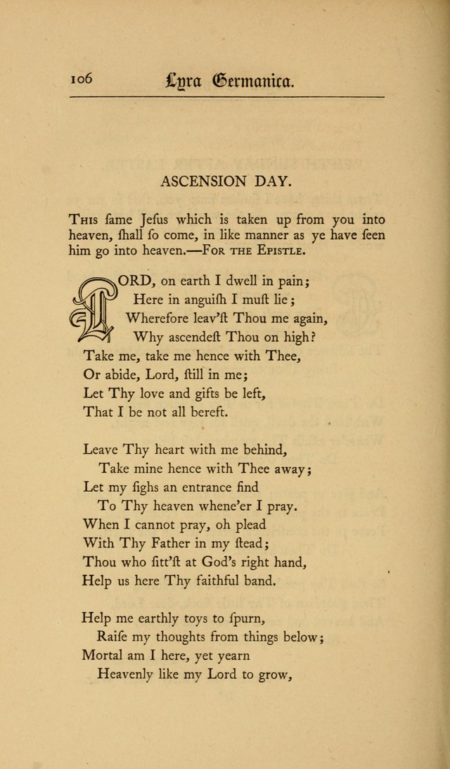 Lyra Germanica: hymns for the Sundays and chief festivals of the Christian year page 106