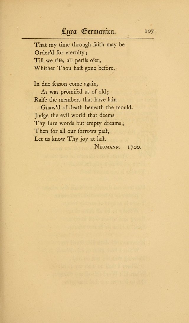 Lyra Germanica: hymns for the Sundays and chief festivals of the Christian year page 107