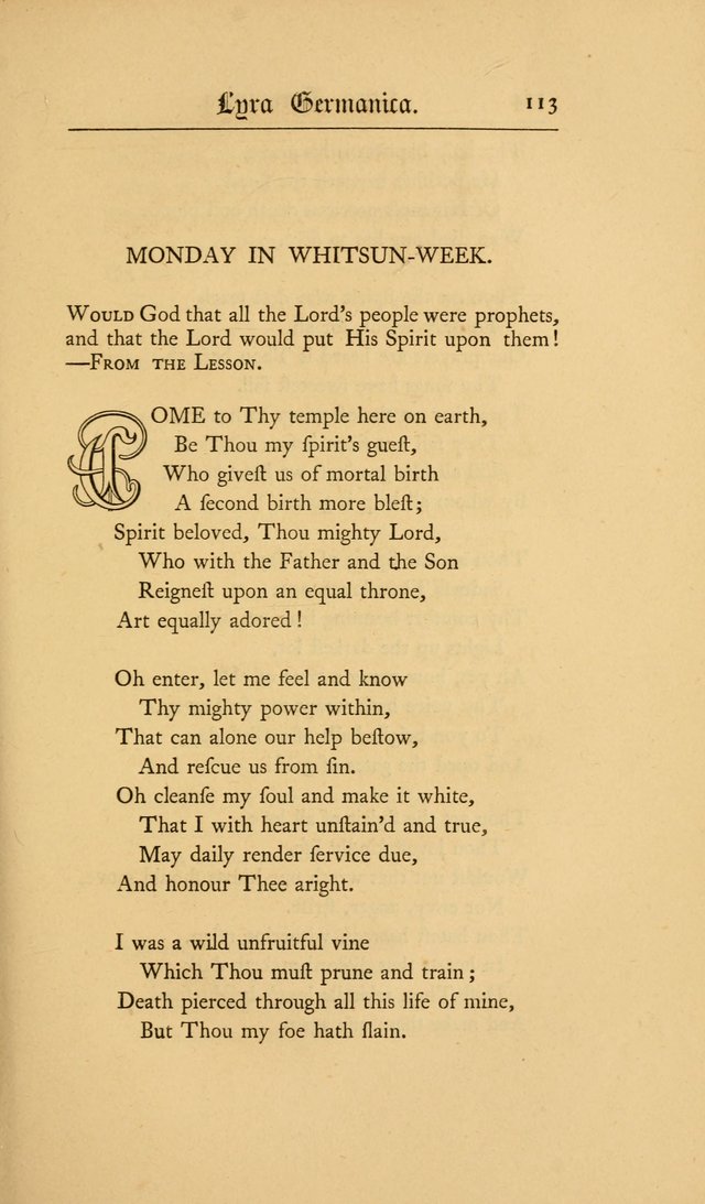 Lyra Germanica: hymns for the Sundays and chief festivals of the Christian year page 113