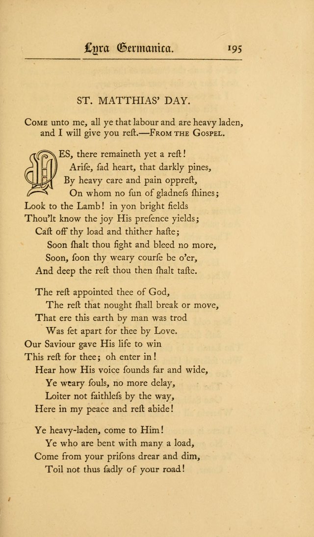 Lyra Germanica: hymns for the Sundays and chief festivals of the Christian year page 195