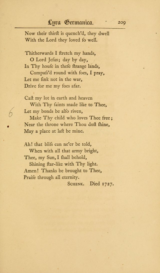 Lyra Germanica: hymns for the Sundays and chief festivals of the Christian year page 209