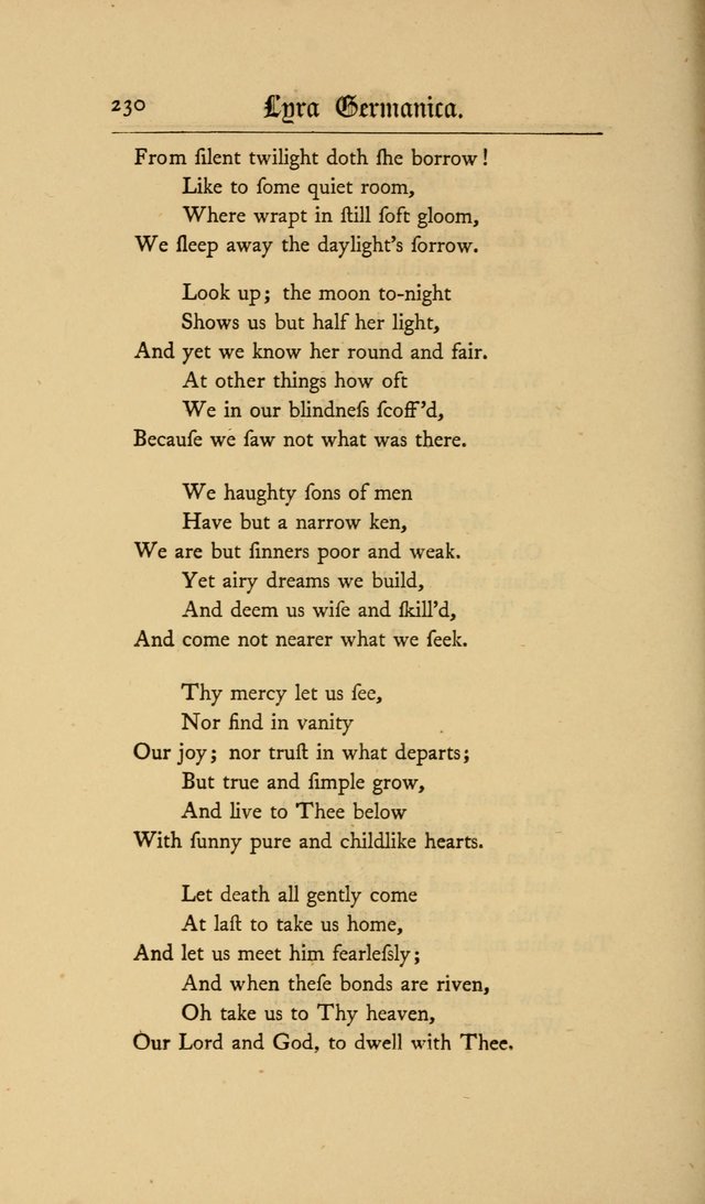 Lyra Germanica: hymns for the Sundays and chief festivals of the Christian year page 230