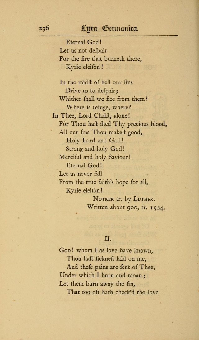 Lyra Germanica: hymns for the Sundays and chief festivals of the Christian year page 236