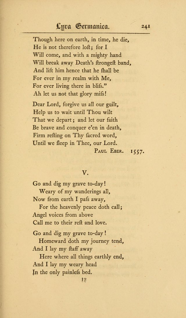 Lyra Germanica: hymns for the Sundays and chief festivals of the Christian year page 241