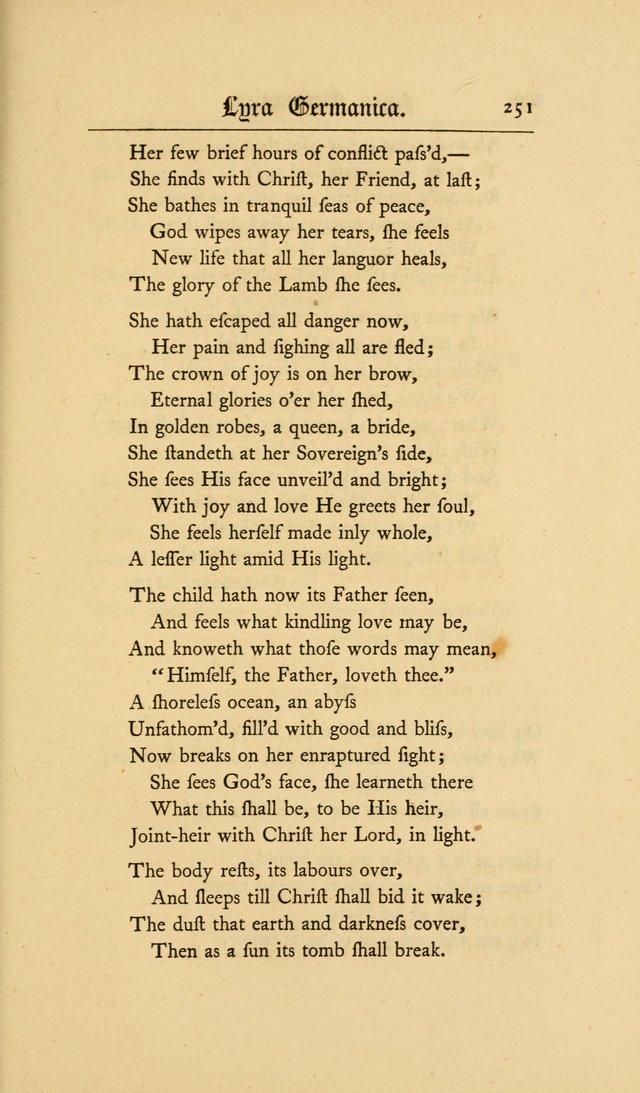 Lyra Germanica: hymns for the Sundays and chief festivals of the Christian year page 251