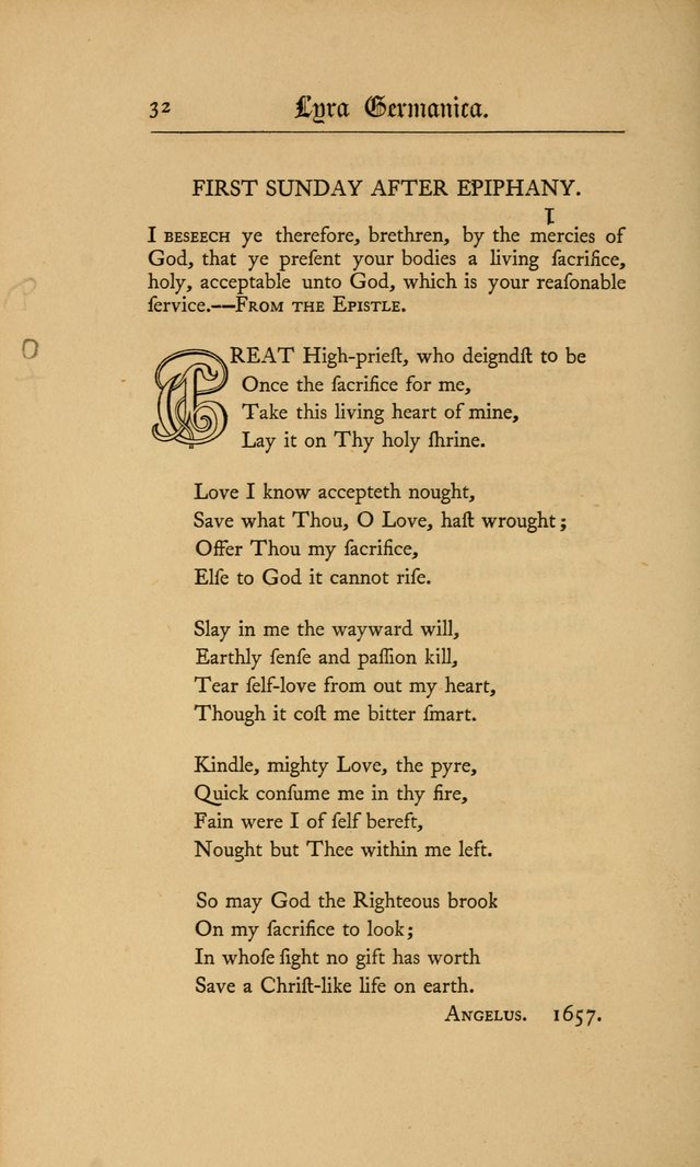 Lyra Germanica: hymns for the Sundays and chief festivals of the Christian year page 32