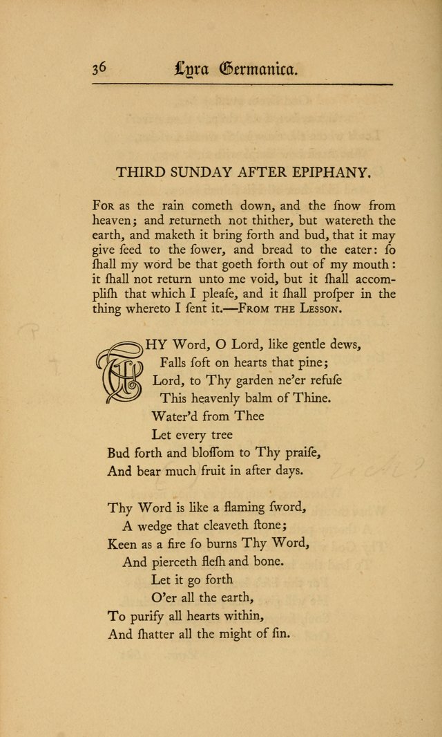 Lyra Germanica: hymns for the Sundays and chief festivals of the Christian year page 36