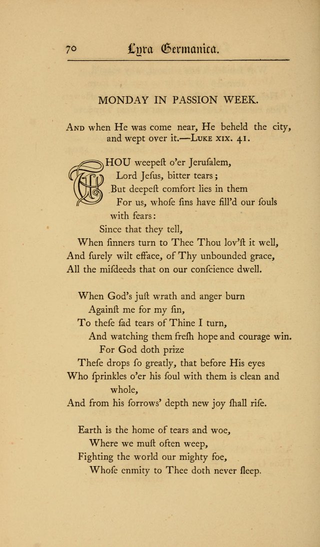 Lyra Germanica: hymns for the Sundays and chief festivals of the Christian year page 70