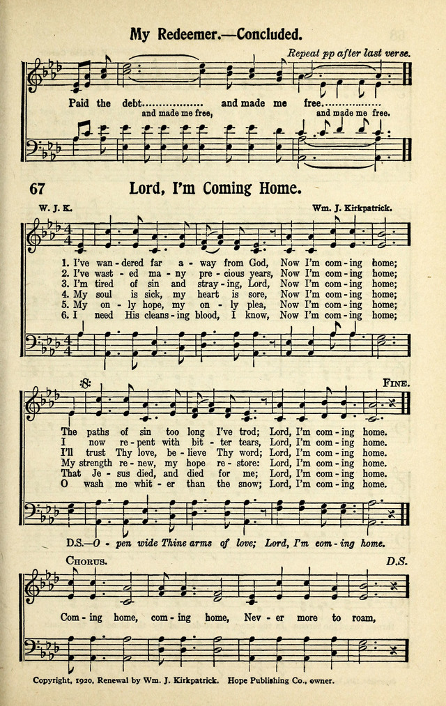 Living Gospel Songs and Choruses page 67