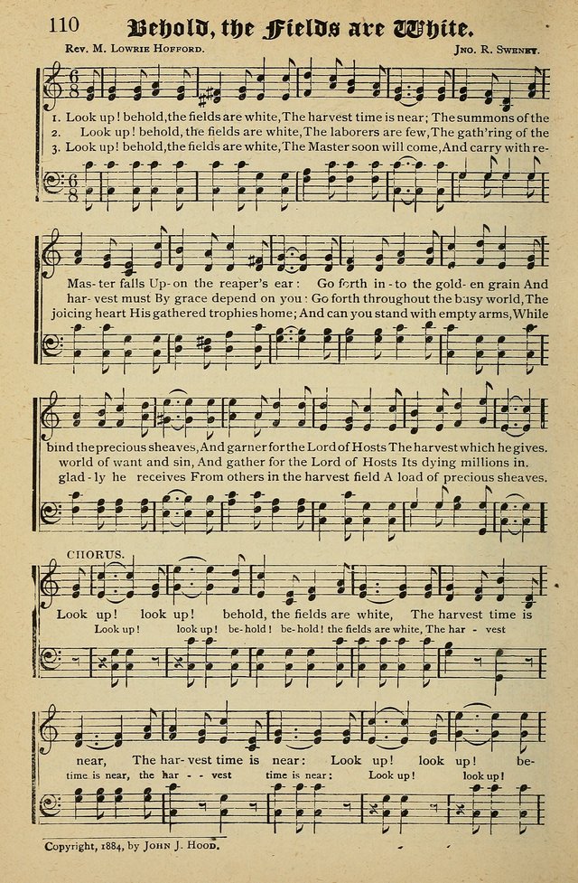 Living Hymns: for use in the Sabbath School, Christian Endeavor Meetings, the church & home page 110