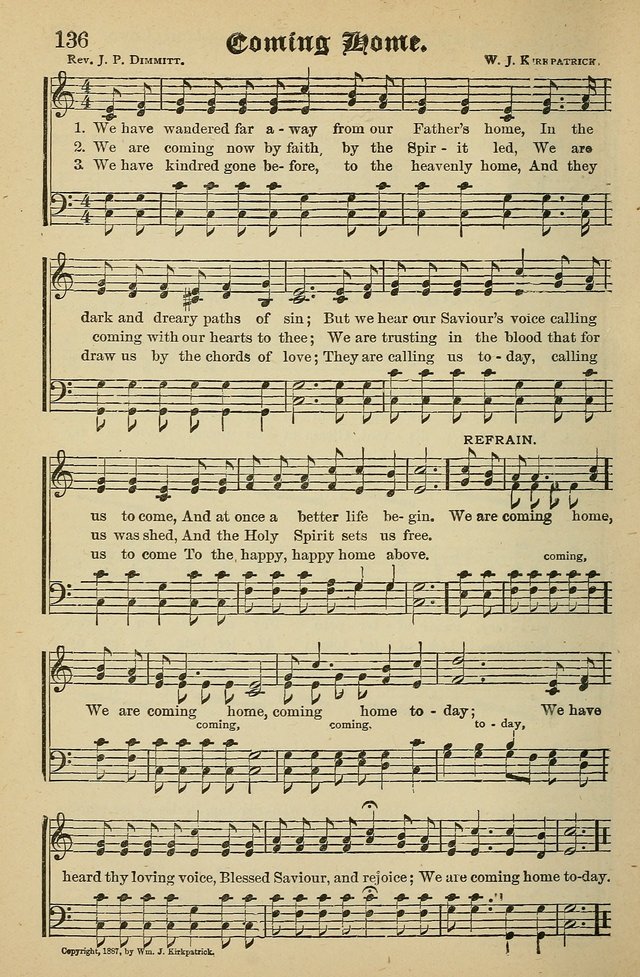 Living Hymns: for use in the Sabbath School, Christian Endeavor Meetings, the church & home page 136