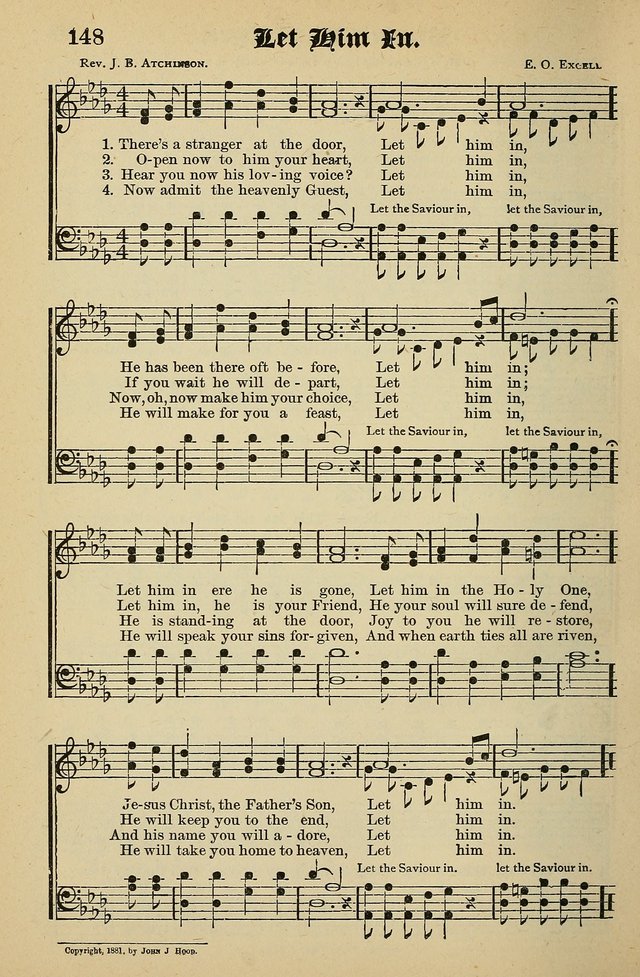 Living Hymns: for use in the Sabbath School, Christian Endeavor Meetings, the church & home page 148