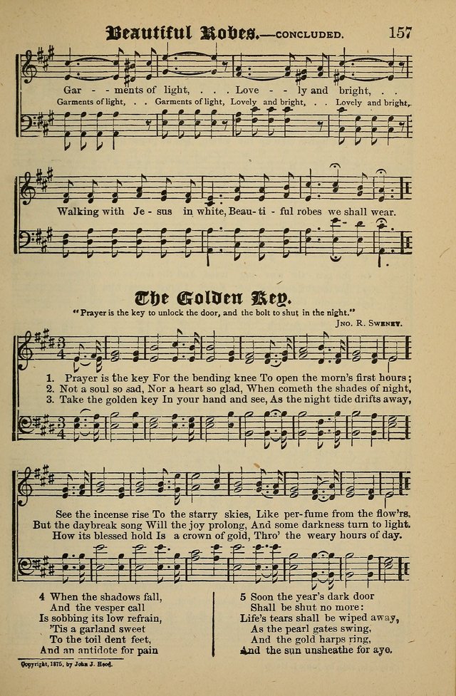 Living Hymns: for use in the Sabbath School, Christian Endeavor Meetings, the church & home page 157