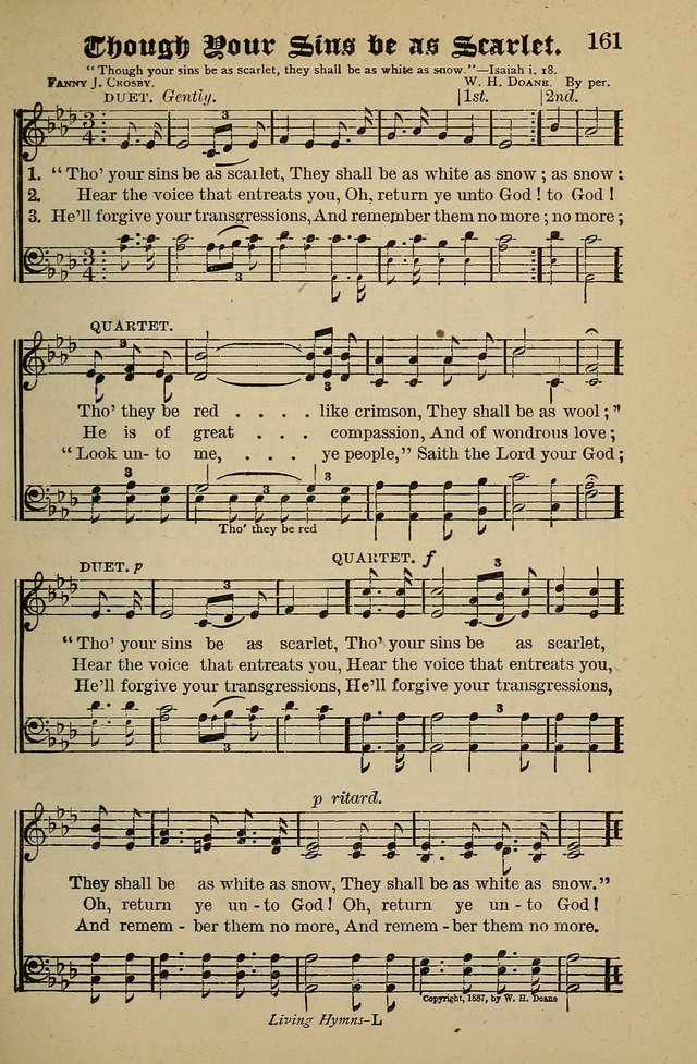 Living Hymns: for use in the Sabbath School, Christian Endeavor Meetings, the church & home page 161