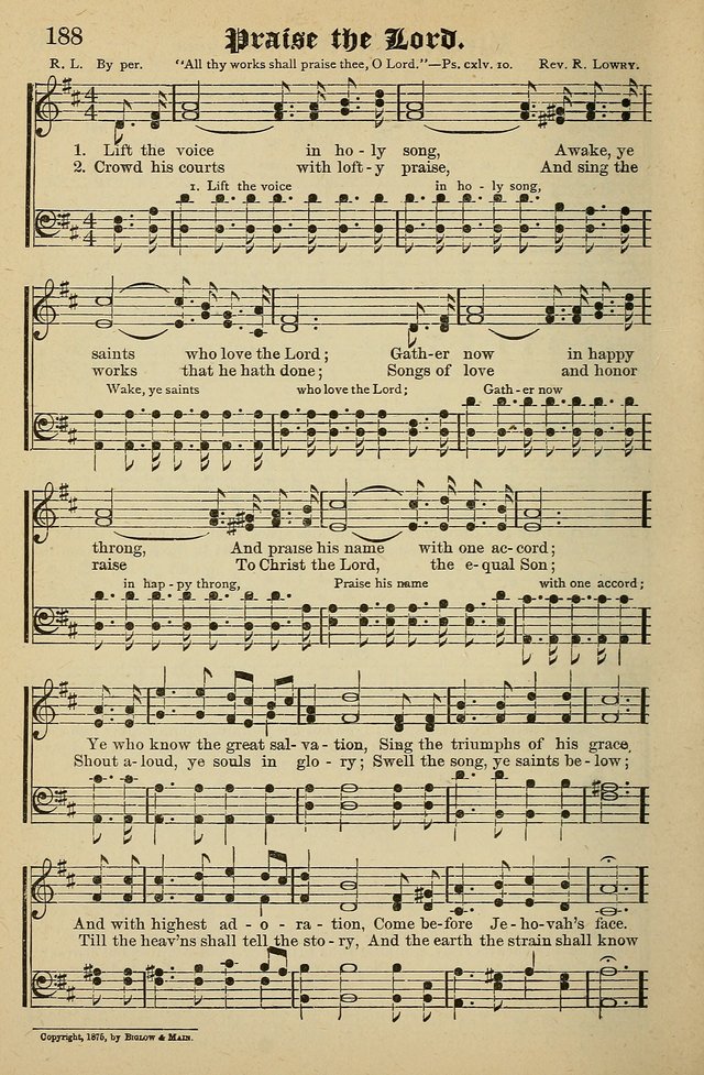 Living Hymns: for use in the Sabbath School, Christian Endeavor Meetings, the church & home page 188