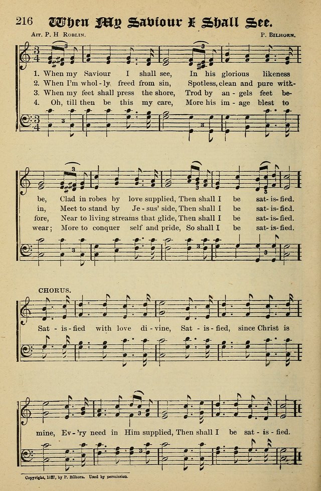 Living Hymns: for use in the Sabbath School, Christian Endeavor Meetings, the church & home page 216