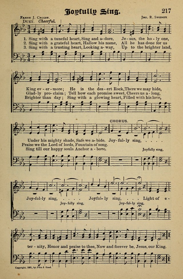 Living Hymns: for use in the Sabbath School, Christian Endeavor Meetings, the church & home page 217