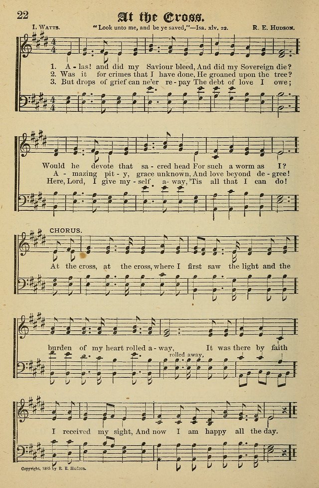 Living Hymns: for use in the Sabbath School, Christian Endeavor Meetings, the church & home page 22