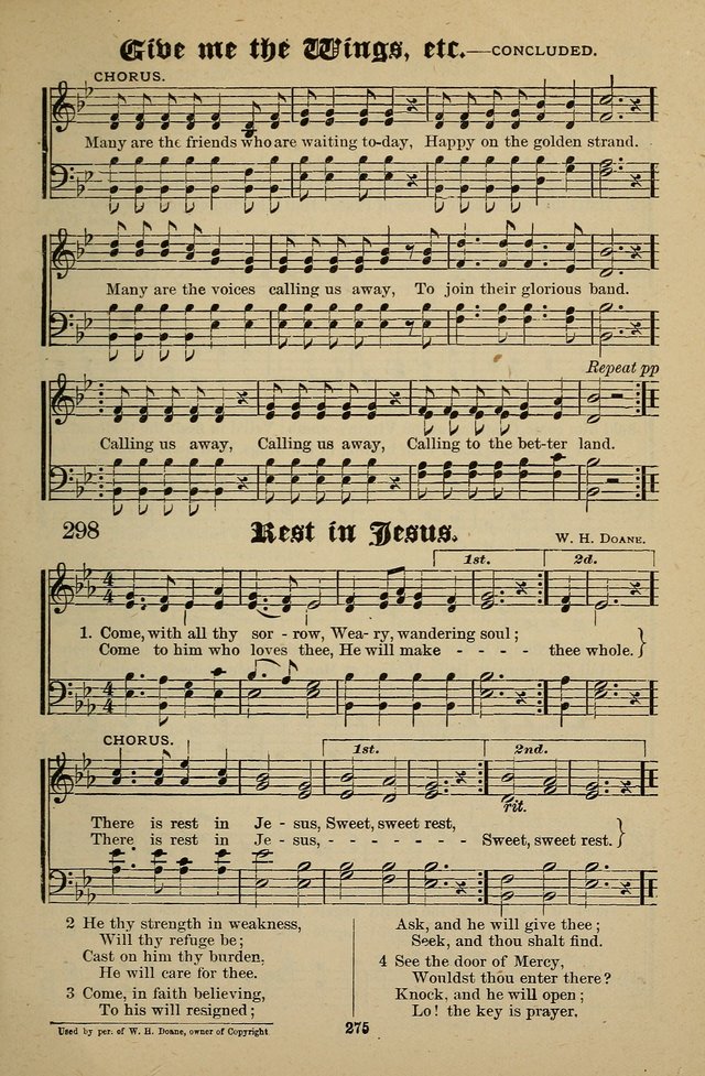 Living Hymns: for use in the Sabbath School, Christian Endeavor Meetings, the church & home page 275