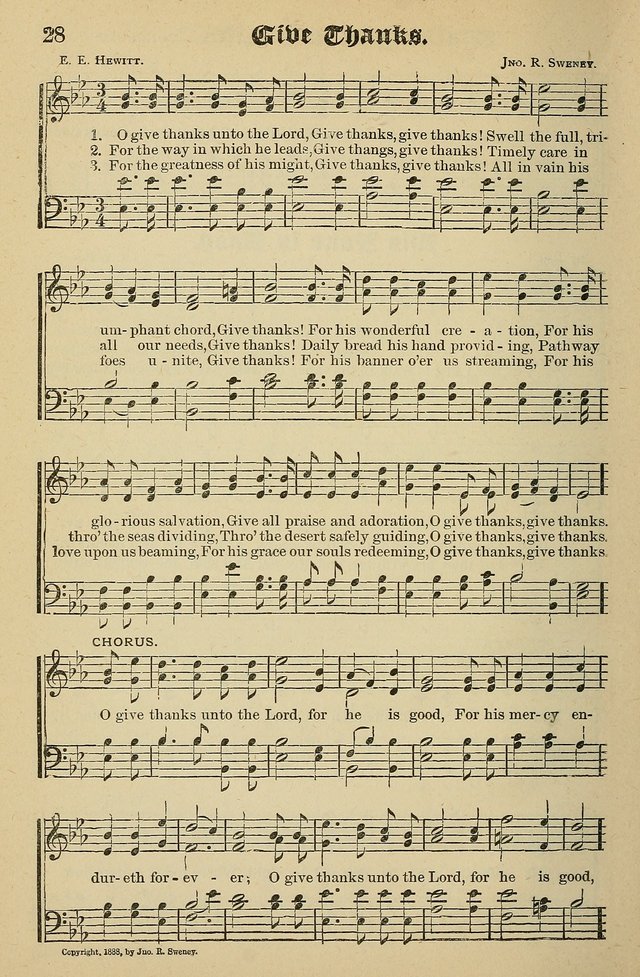 Living Hymns: for use in the Sabbath School, Christian Endeavor Meetings, the church & home page 28