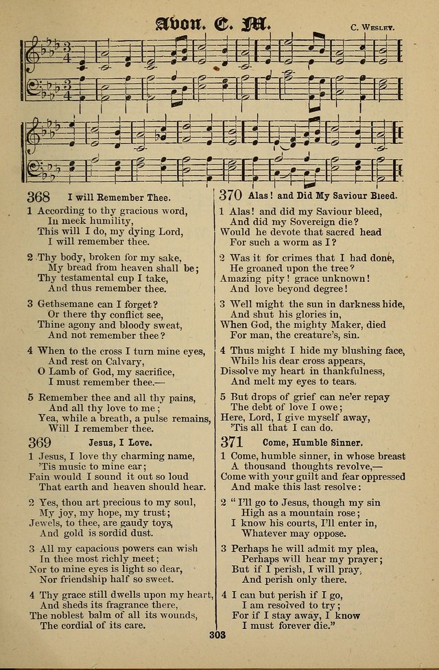 Living Hymns: for use in the Sabbath School, Christian Endeavor Meetings, the church & home page 303