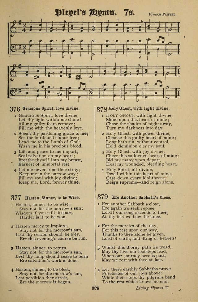 Living Hymns: for use in the Sabbath School, Christian Endeavor Meetings, the church & home page 305