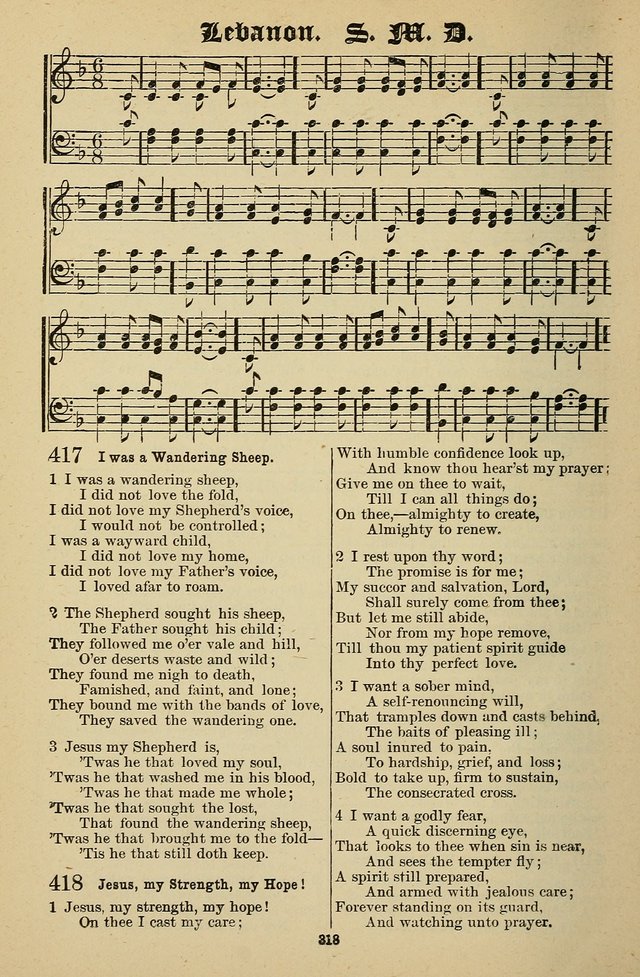 Living Hymns: for use in the Sabbath School, Christian Endeavor Meetings, the church & home page 318