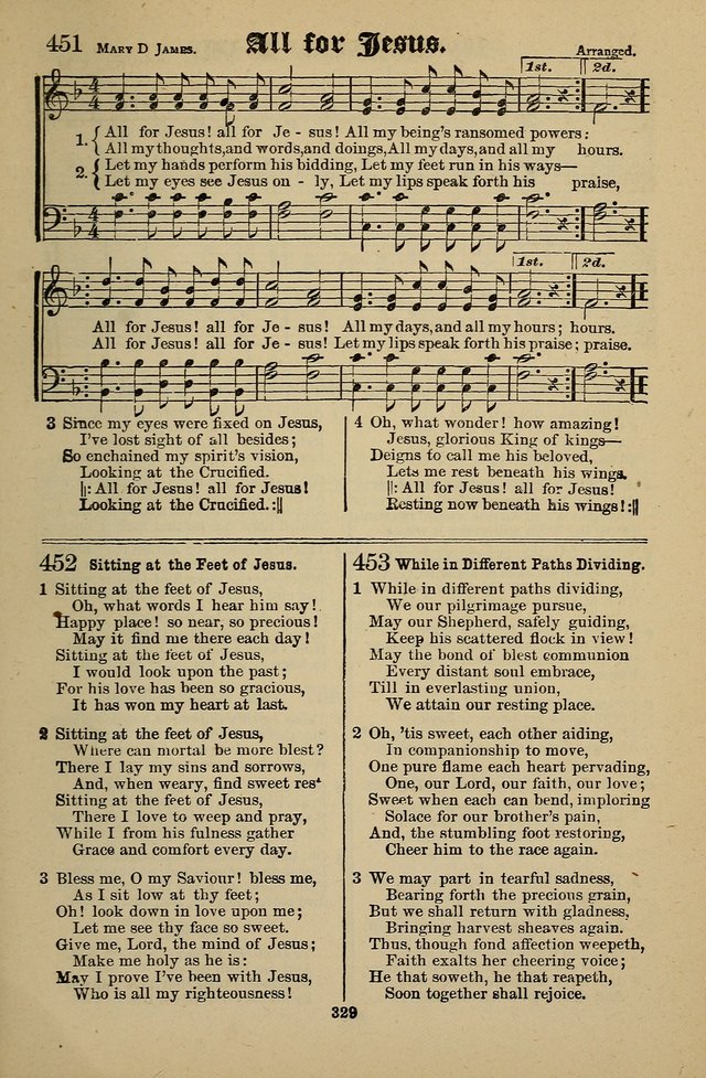 Living Hymns: for use in the Sabbath School, Christian Endeavor Meetings, the church & home page 329