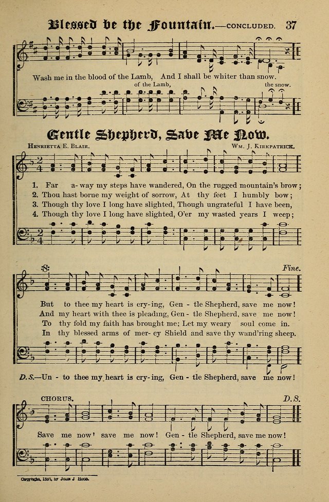 Living Hymns: for use in the Sabbath School, Christian Endeavor Meetings, the church & home page 37