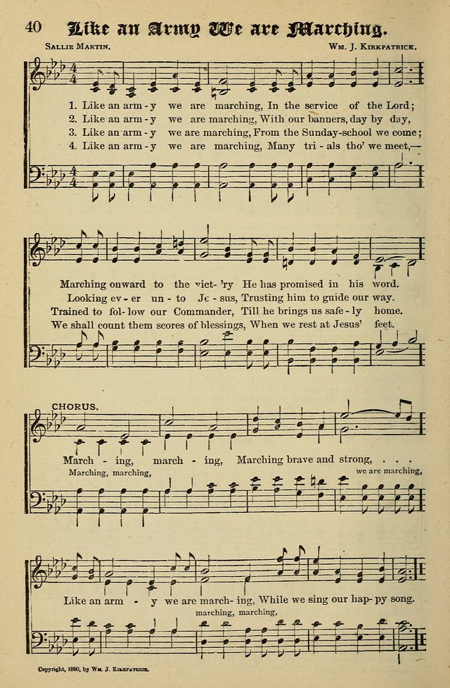 Living Hymns: for use in the Sabbath School, Christian Endeavor Meetings, the church & home page 40