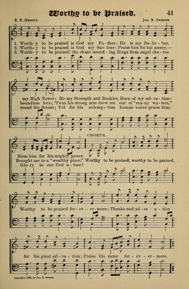 Living Hymns: for use in the Sabbath School, Christian Endeavor Meetings, the church & home page 41