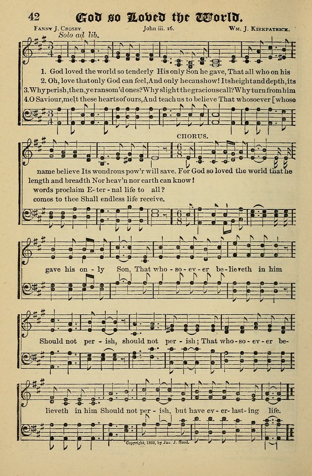 Living Hymns: for use in the Sabbath School, Christian Endeavor Meetings, the church & home page 42