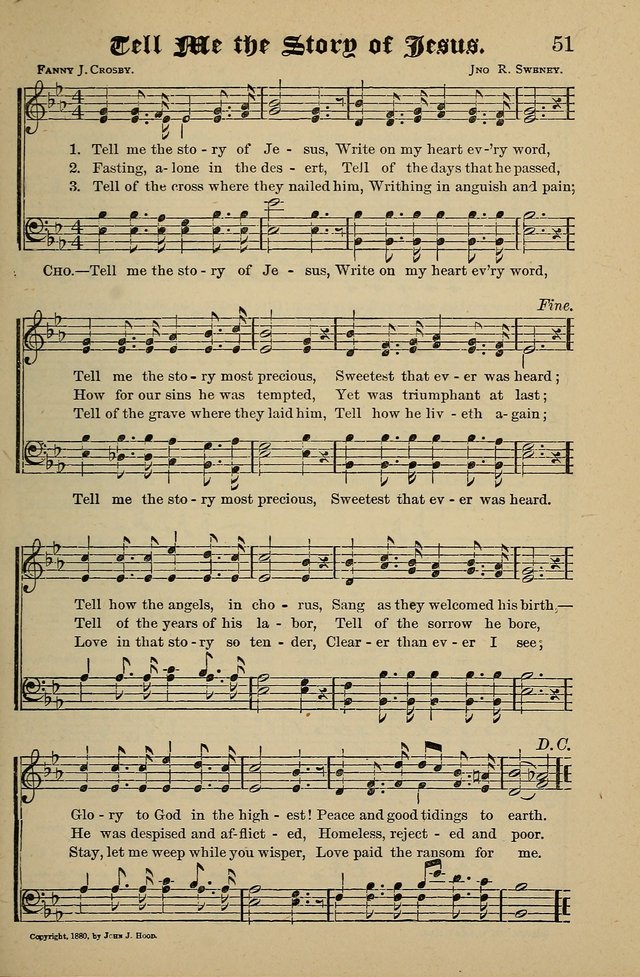 Living Hymns: for use in the Sabbath School, Christian Endeavor Meetings, the church & home page 51