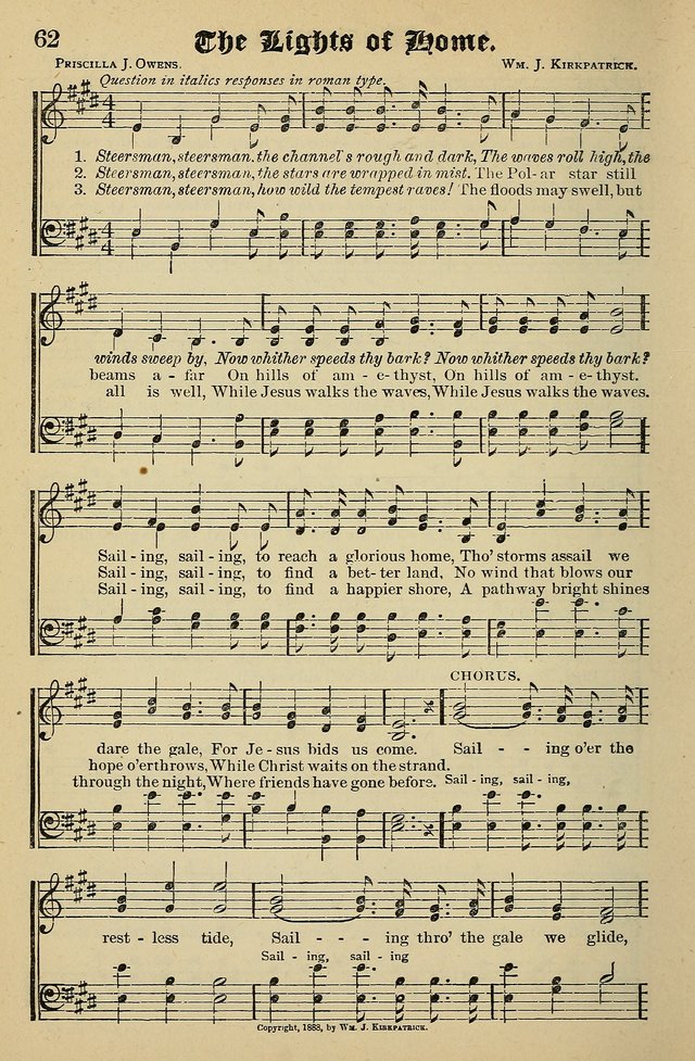 Living Hymns: for use in the Sabbath School, Christian Endeavor Meetings, the church & home page 62