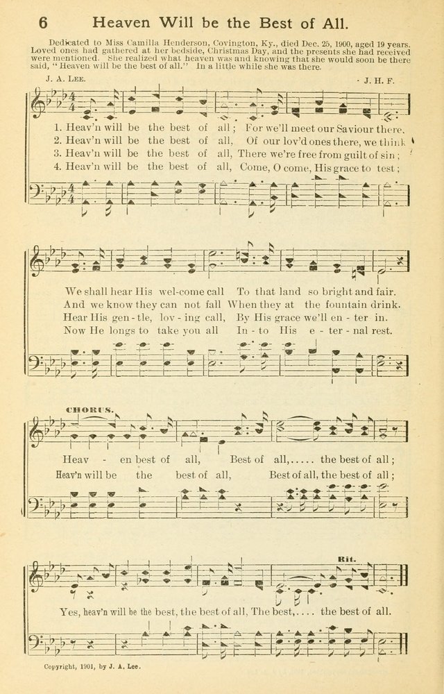 Lasting Hymns: a collection of songs specially designed for every department of worship and suitable for all services of the churches page 6