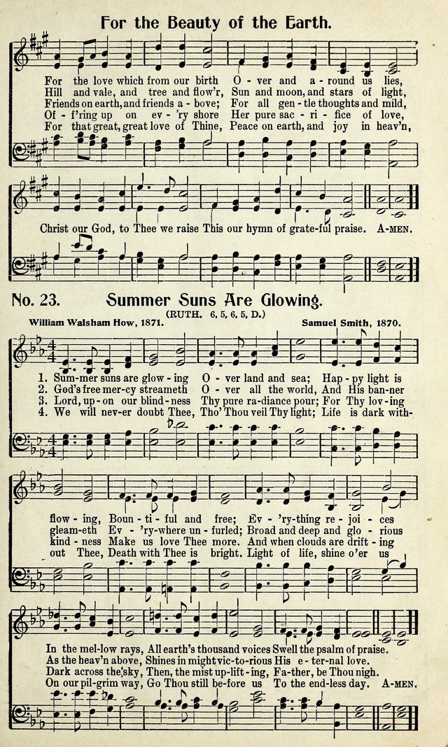 Living Hymns: the small hymnal: a book of worship and praise for the developing life page 23