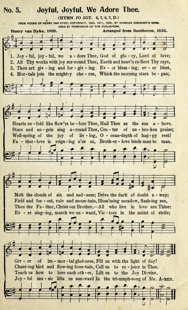 Living Hymns: the small hymnal: a book of worship and praise for the developing life page 9