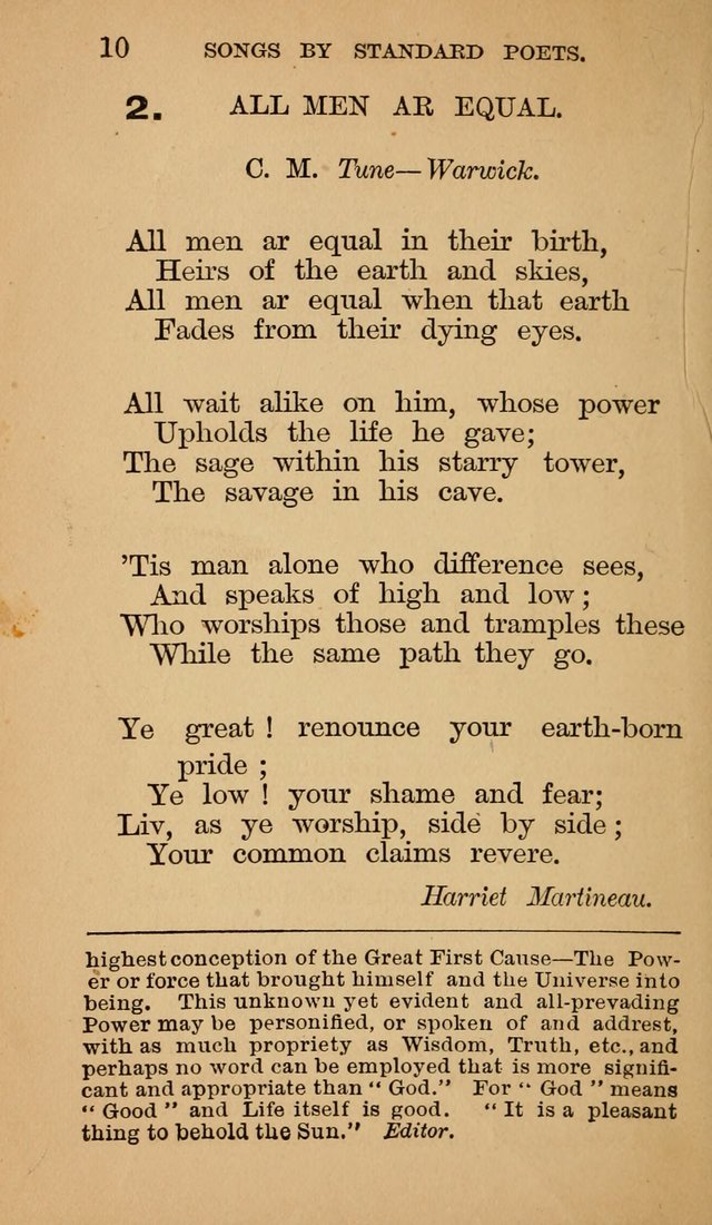 The Liberal Hymn Book: a collection of liberal songs adapted to popular tunes. For use in liberal leagues and other meetings, and in liberal homes page 10