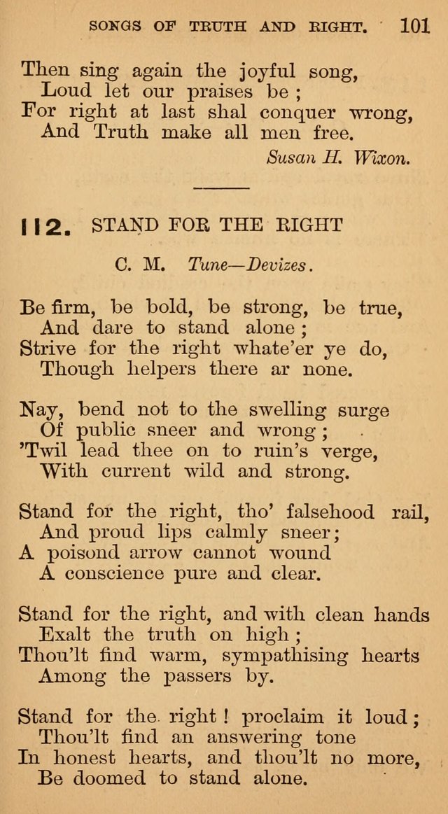 The Liberal Hymn Book: a collection of liberal songs adapted to popular tunes. For use in liberal leagues and other meetings, and in liberal homes page 105