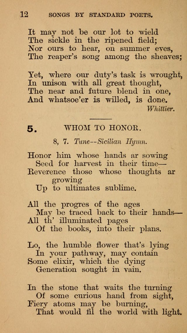 The Liberal Hymn Book: a collection of liberal songs adapted to popular tunes. For use in liberal leagues and other meetings, and in liberal homes page 12