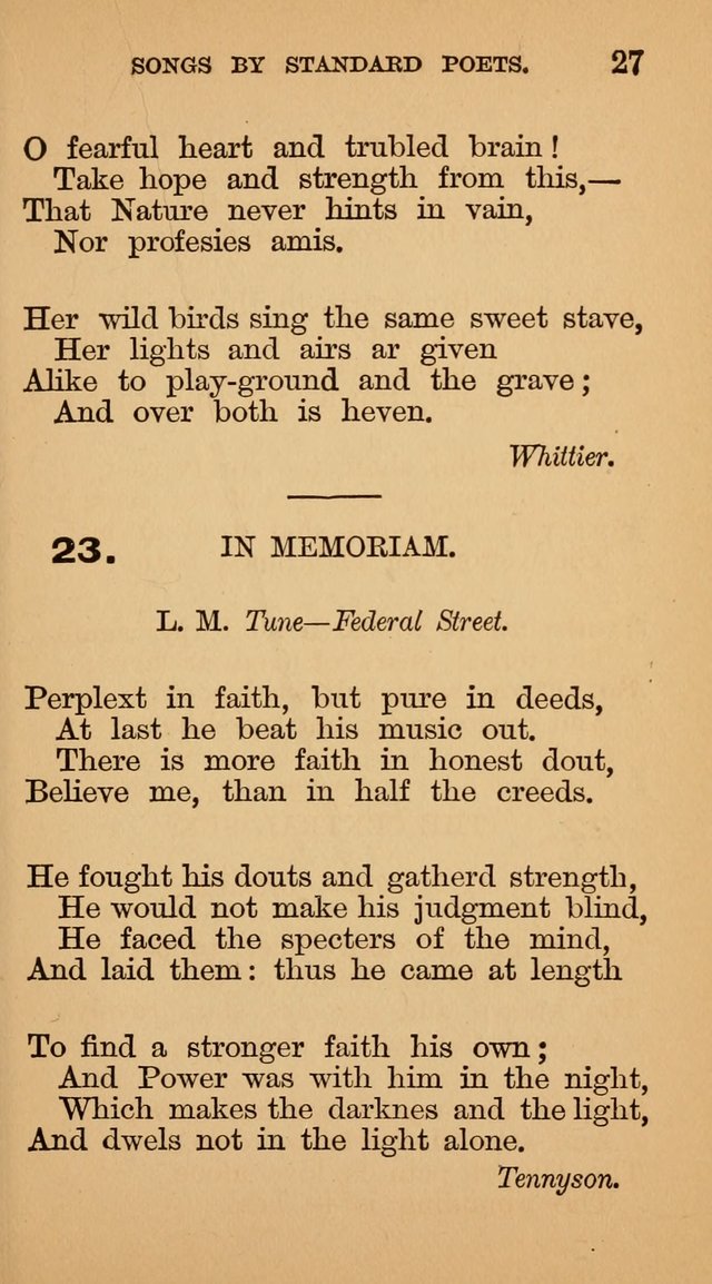 The Liberal Hymn Book: a collection of liberal songs adapted to popular tunes. For use in liberal leagues and other meetings, and in liberal homes page 27