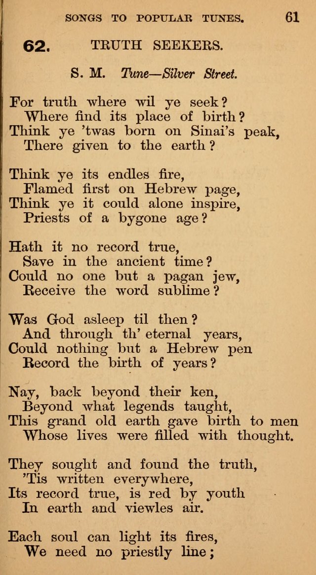 The Liberal Hymn Book: a collection of liberal songs adapted to popular tunes. For use in liberal leagues and other meetings, and in liberal homes page 65