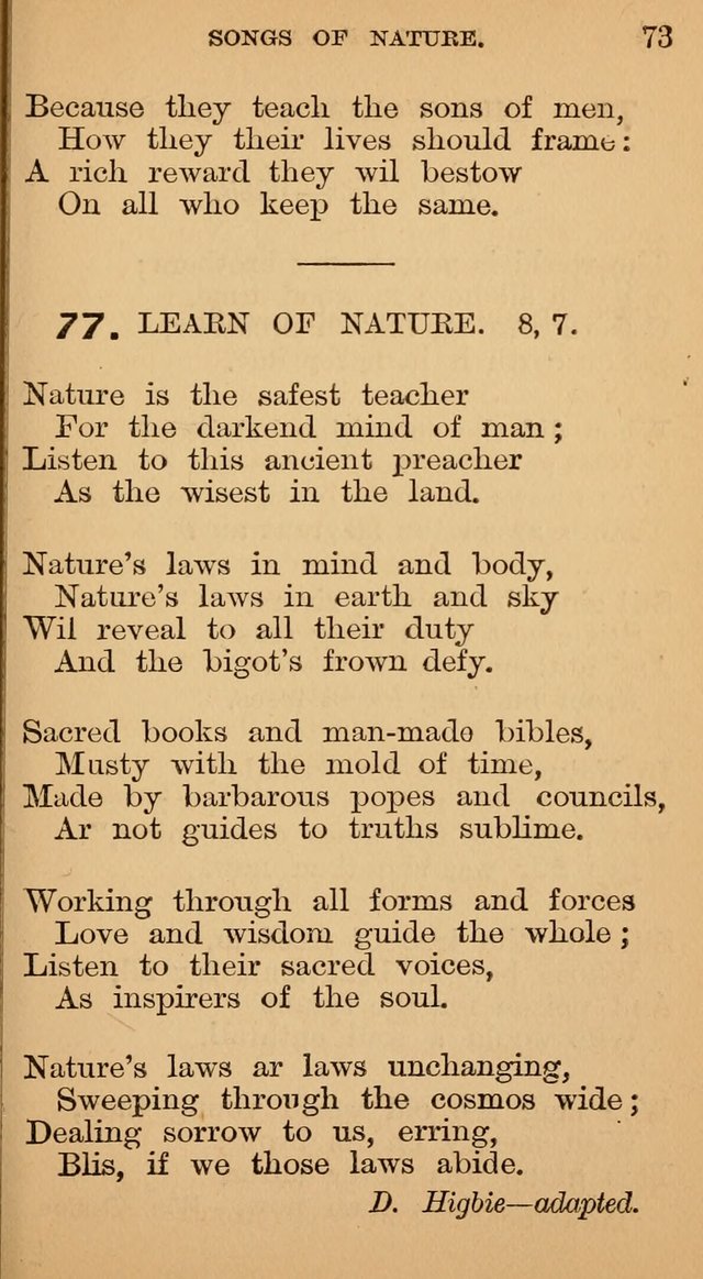 The Liberal Hymn Book: a collection of liberal songs adapted to popular tunes. For use in liberal leagues and other meetings, and in liberal homes page 77