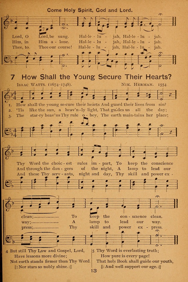 Lutheran Hymnal for the Sunday School page 13