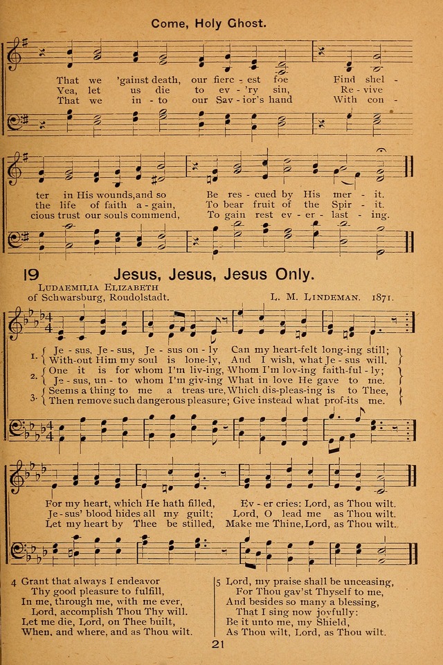 Lutheran Hymnal for the Sunday School page 21