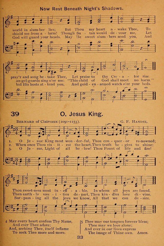 Lutheran Hymnal for the Sunday School page 33