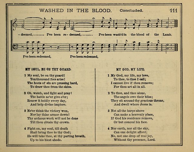 Light and Life: a collection of new hymns and tunes for sunday schools, prayer meetings, praise meetings and revival meetings page 111